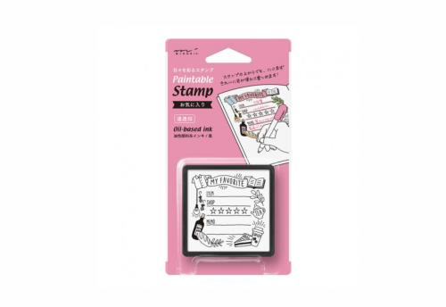 Midori pieczątka Paintable Stamp Pre-inked My Favourite