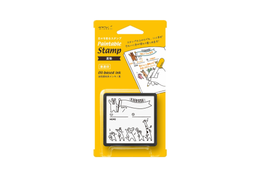 Midori pieczątka Paintable Stamp Pre-inked Ćwiczenia