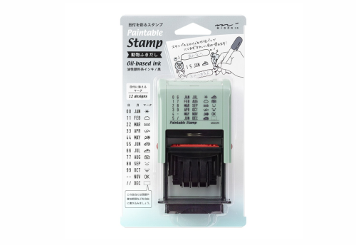 Midori Pieczątka Paintable Rotating Date Stamp Dymki Czatu