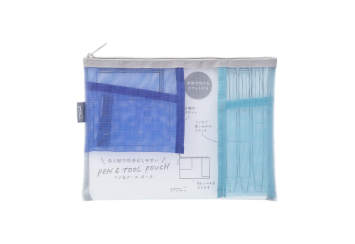 Saszetka Midori Pen & Tool Pouch Mesh - niebieska