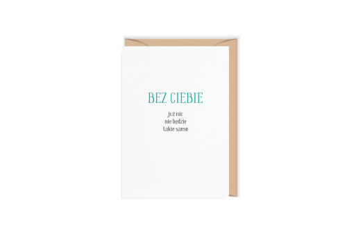 Cudowianki Kartka - Pożegnanie pracownika (Bez Ciebie)