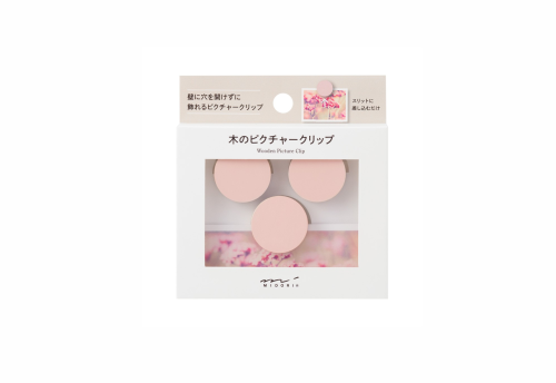 Klips Midori Wooden Picture Clip Różowe