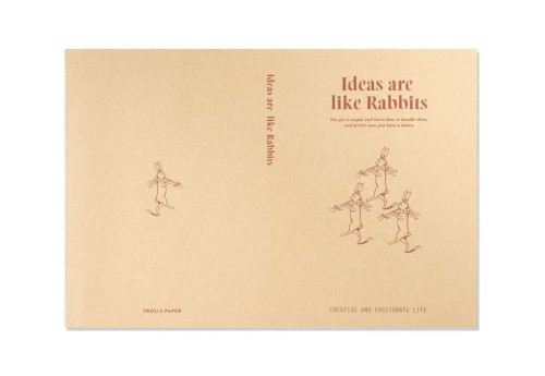 Trolls Paper Book Cover Jacket Papierowa Okładka B6 - Ideas are like rabbits