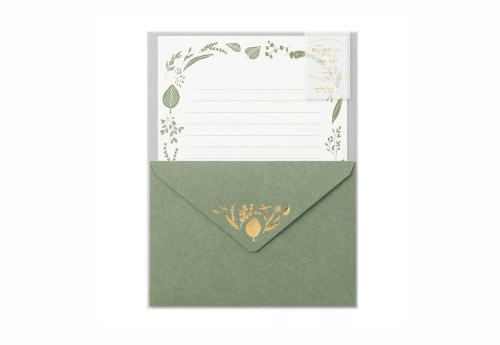 Papeteria Midori Foil-stamped Leaves - Liście