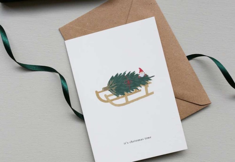 noteka kartotek kartka świąteczna christmas sled 2.jpg