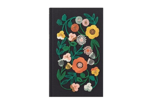 Pamiętnik Midori 5 Years Diary Embroidery Flower Black