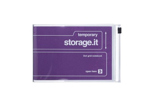 Mark's Japan Desk Storage.it Notes z Kieszonką Fioletowy