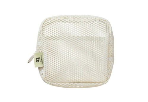 Mark's Japan Piórnik Mesh Square Pouch Kremowy