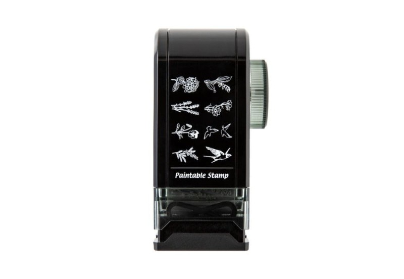 Pieczątka Midori Rotating Stamp Dial kwiaty i ptaki (2).jpg