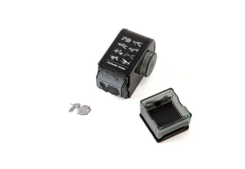 Pieczątka Midori Rotating Stamp Dial kwiaty i ptaki (4).jpg