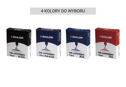 Sailor Atrament Jentle Ink Naboje Atramentowe - 12 sztuk