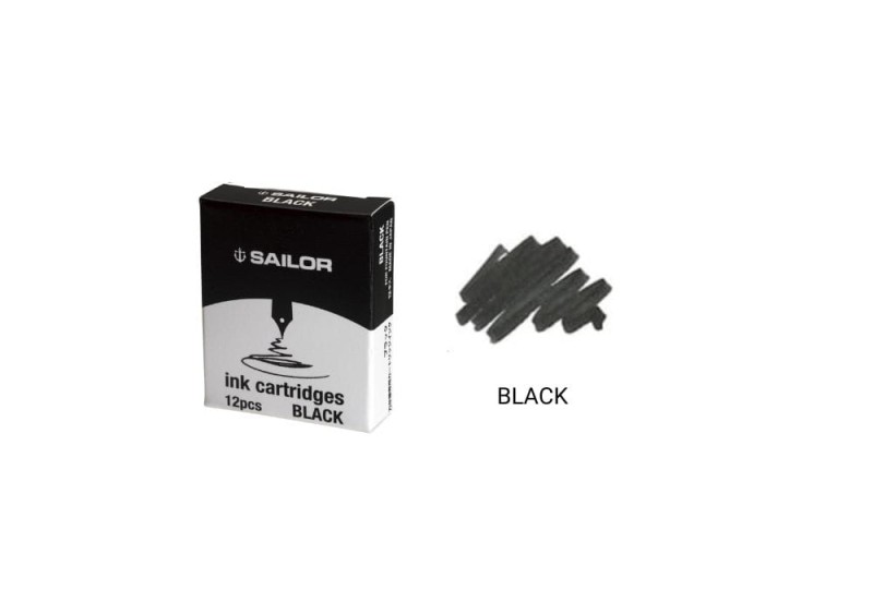 NOTEKA Sailor naboje jentle ink atramentowe black czarne.jpg