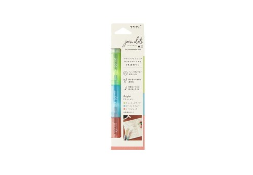 Midori Zakreślacze Connecting Pen Join Dots - Bright