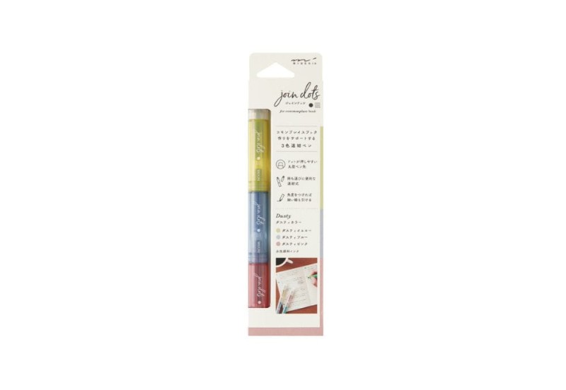 Noteka Zakreślacze Midori Connecting Pen Join Dots Dusty.jpg