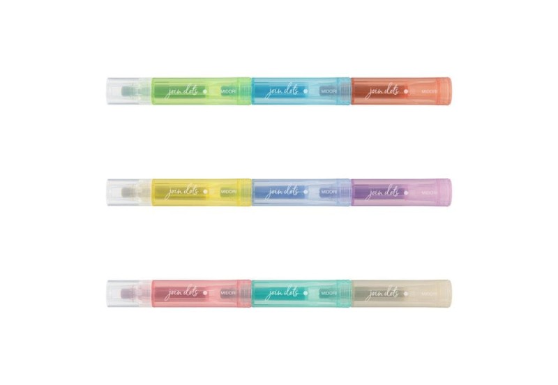 Noteka Zakreślacze Midori Connecting Pen Join Dots Light tone (3).jpg