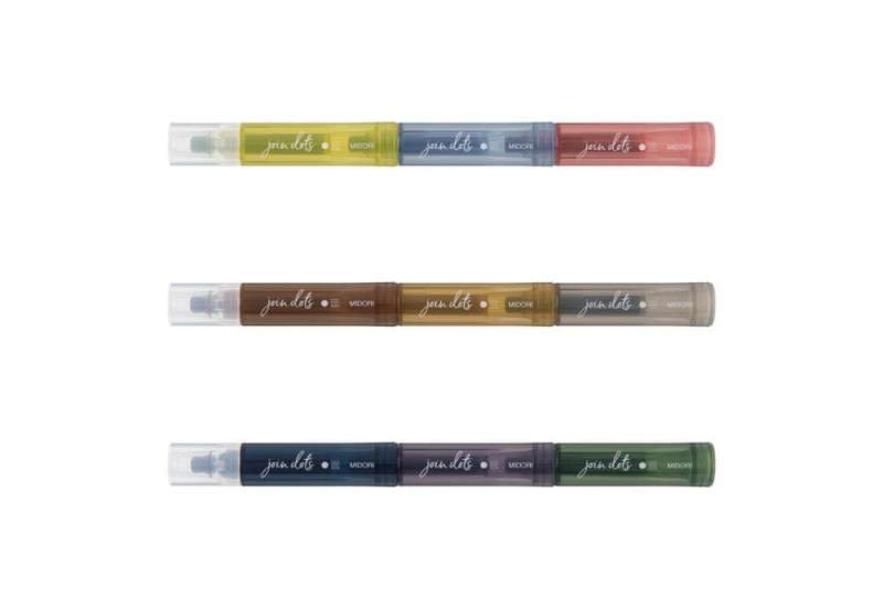 Noteka Zakreślacze Midori Connecting Pen Join Dots Grayish tone (2).jpg