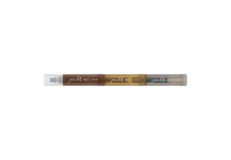 Noteka Zakreślacze Midori Connecting Pen Join Dots Mocha (2).jpg