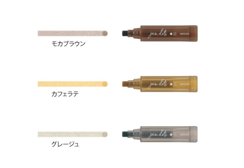 Noteka Zakreślacze Midori Connecting Pen Join Dots Mocha (4).jpg