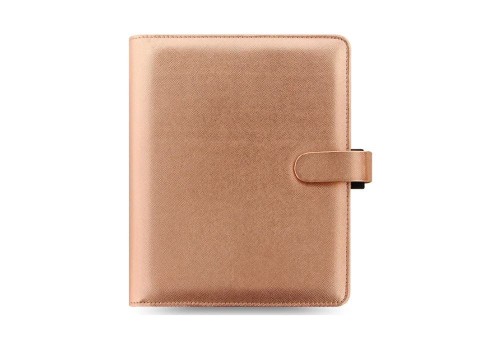 Filofax Saffiano Metallic A5 - organizer z ekoskóry i notatnik