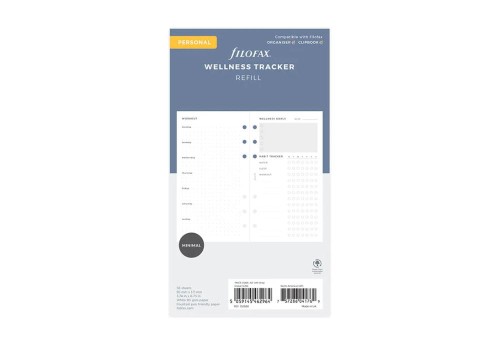Filofax - Wkład Personal do organizera - monitorowanie zdrowia / Wellness Tracker Minimal 
