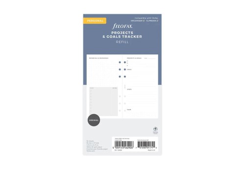Filofax - wkład do organizera Personal: projekty i cele / Projects & Goals Tracker Refill Minimal