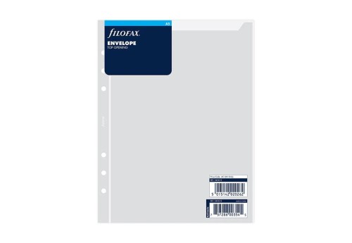 Filofax - Wkład A5  Przezroczysta koszulka / koperta otwierana od góry