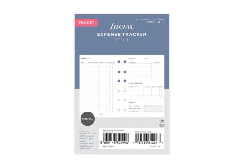 Filofax - Wkład do organizera Pocket Wydatki / Expense Tracker Refill 