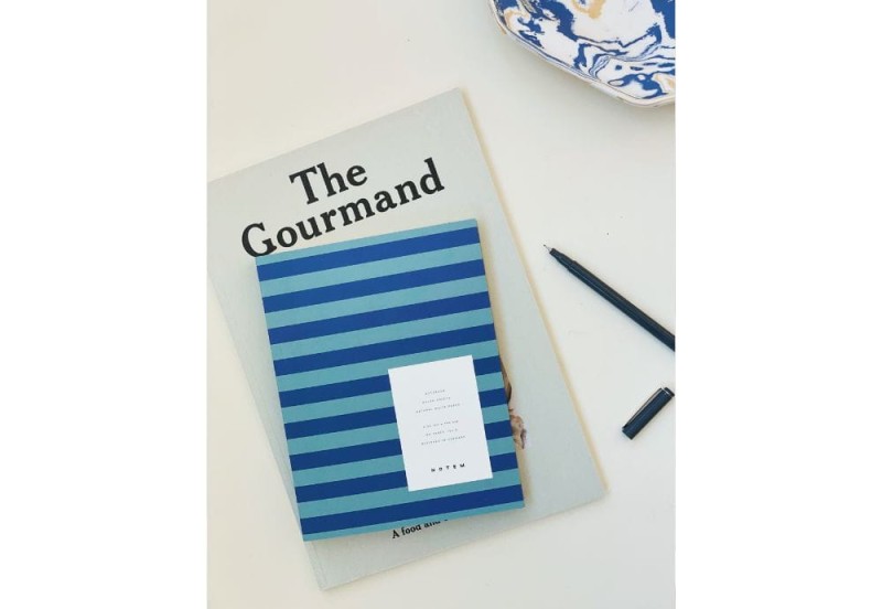 UMA Notebook, Medium - Blue Stripe