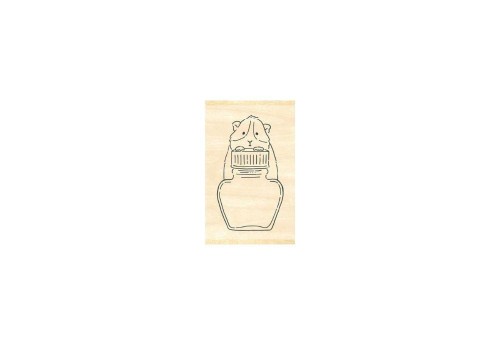 Beverly Stempel Stamp Ink Aibo Stamp Chomik i Butelka z atramentem