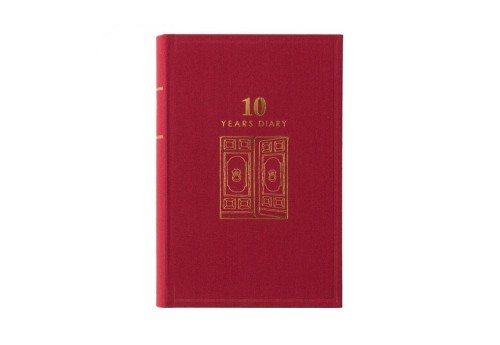 Midori 10 Years Diary Pamiętnik 10-letni - czerwony