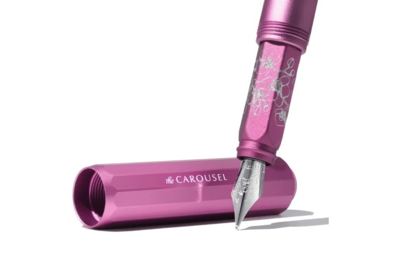 Aluminum Carousel Fountain Pen - Serpentine Blooms (2).jpg