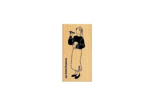 KODOMO NO KAO Stempel I LOVE STAMP Life - Kobieta i Pióro wieczne
