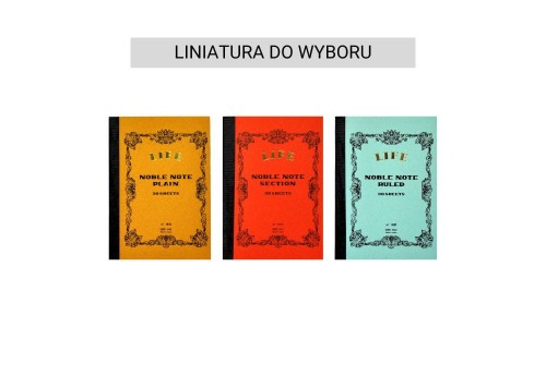 LiFE Noble Note A7 Kieszonkowy Notes - gładki / w linie / w kratkę