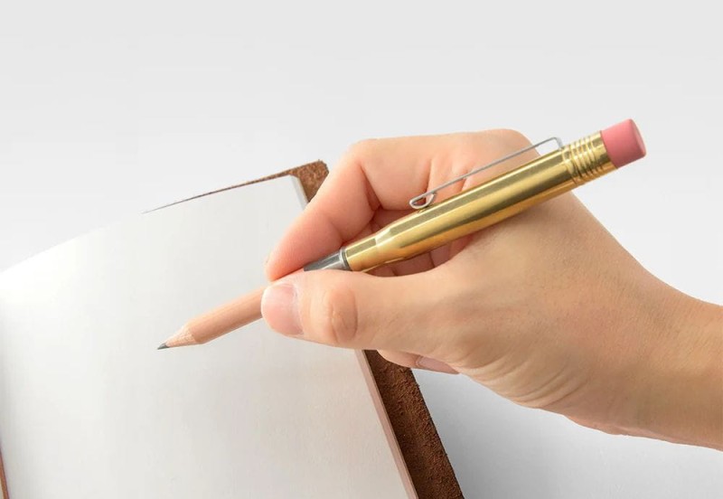 midori trc brass traveler company ołówek pencil mosiężny 12.jpg