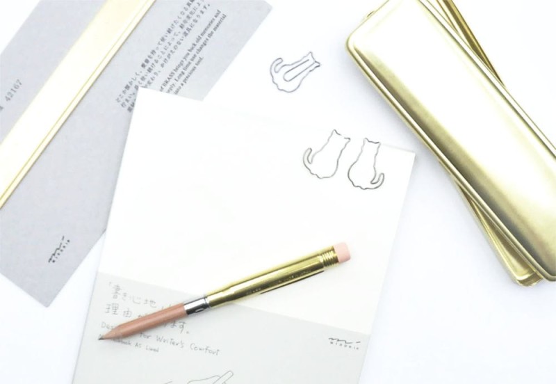 midori md paper notes trc brass piórnik ołówek spinacze koty noteka.jpg