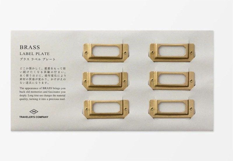 midori trc brass traveler's company brass label plate etykiety mosiężne.jpg