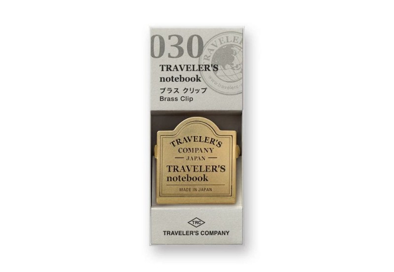 TRC BRASS Traveler's Notebook Clips 030 Logo