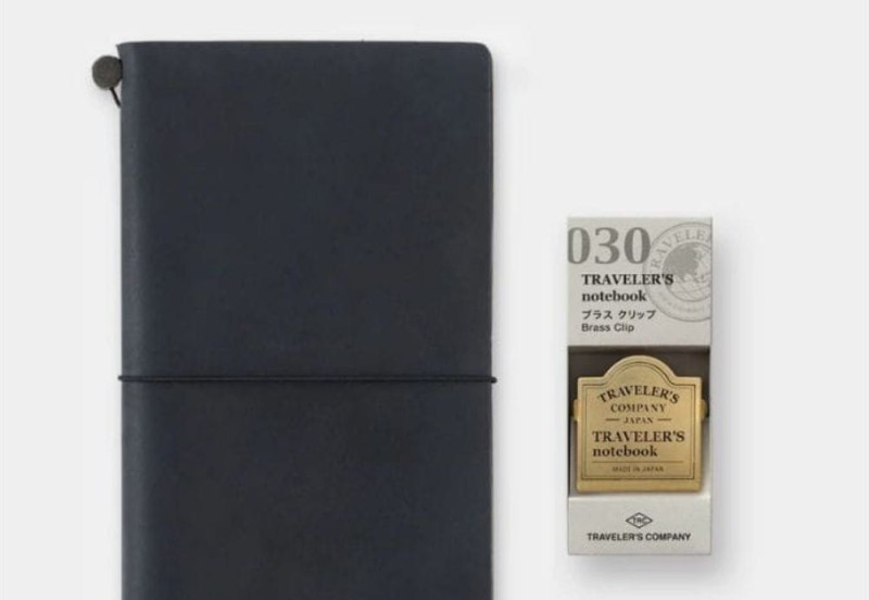 Traveler's Company TRC BRASS Traveler's Notebook Clips 030 Logo
