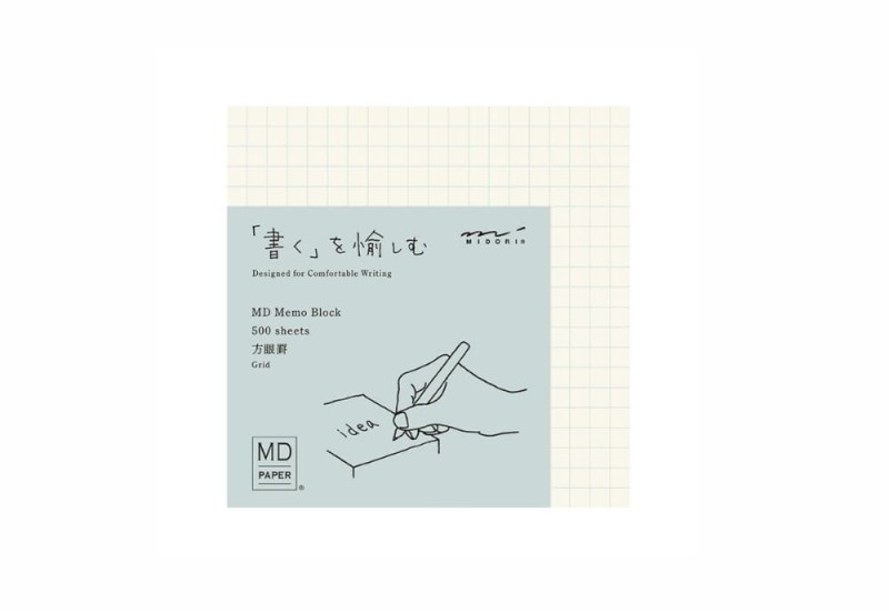 Midori MD Paper Bloczek Block Memo Pad (Kratka) NOTEKA.jpg