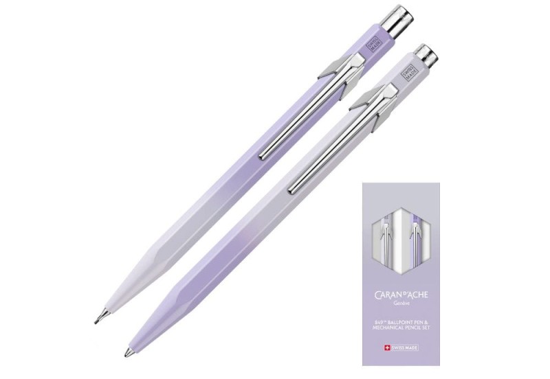 Caran d'Ache zestaw długopis i ołówek Blooming Lavender NOTEKA (3).jpg