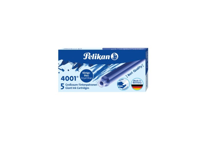 NOTEKA PELIKAN 4001 NABOJE ATRAMENTOWE DŁUGIE NIEBIESKIE.jpg