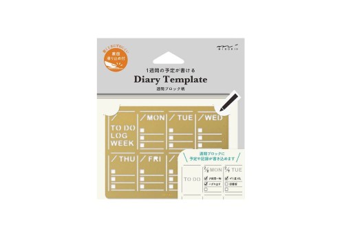 Midori Motif Template Szablon Kalendarza Tygodniowego