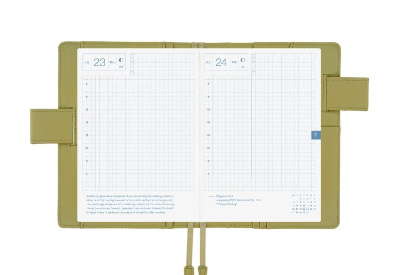 Hobonichi Techo Original A6 Cover: Leather Sage Green