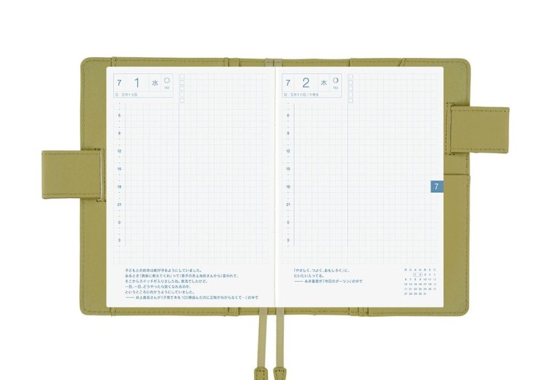Hobonichi Techo Original A6 Cover: Leather Sage Green