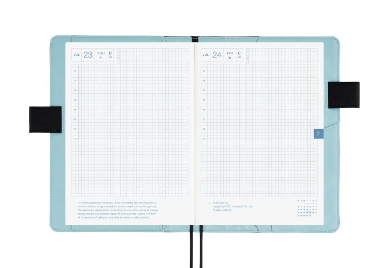 Hobonichi Techo Cousin A5 Cover Colors: Black x Clear Blue