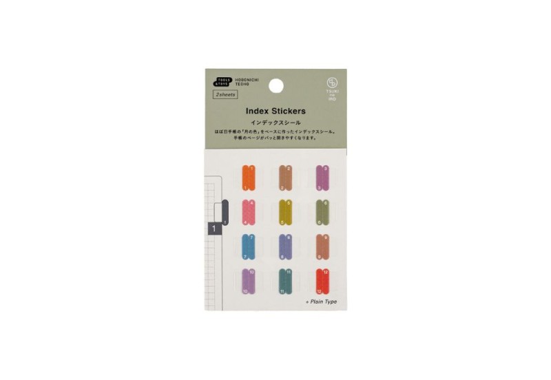 Hobonichi Techo TSUKI no IRO Index Stickers