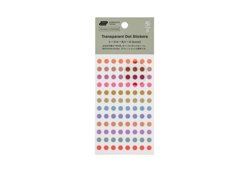 Hobonichi Techo TSUKI no IRO Transparent Dot Stickers