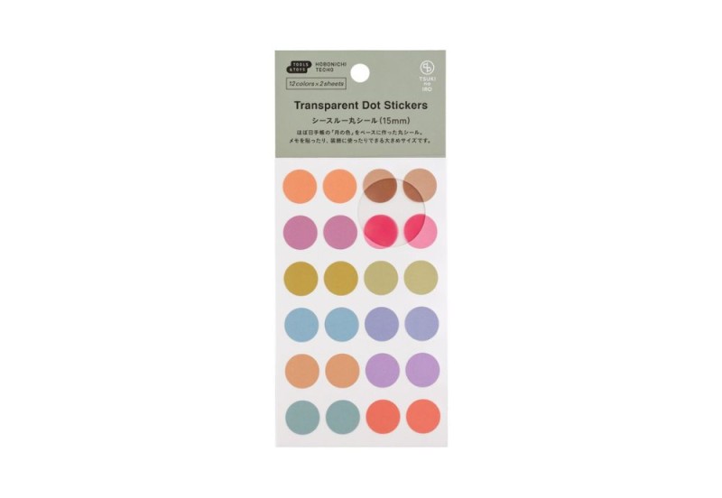 Hobonichi Techo TSUKI no IRO Transparent Dot Stickers