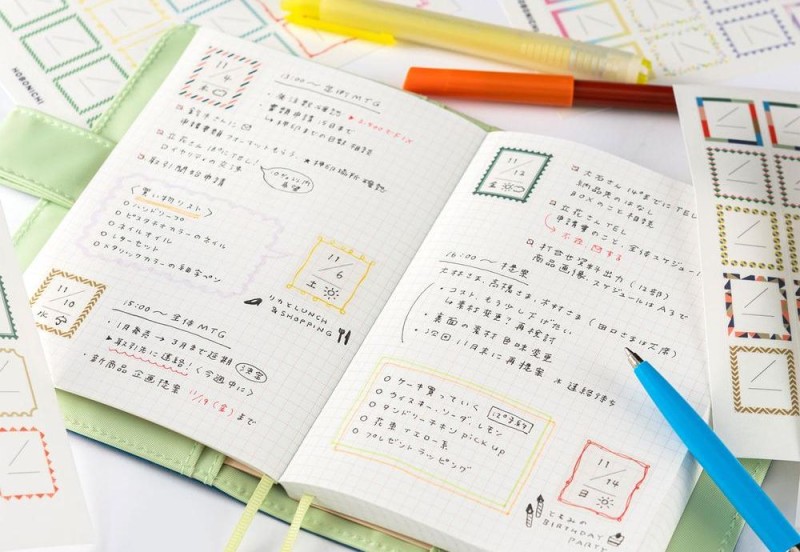 Hobonichi naklejki frame sticker for dates NOTEKA (2).jpg