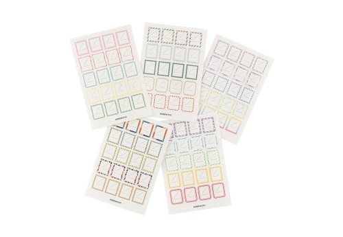 Hobonichi Techo Frame Stickers for Dates - naklejki z ramką i miejscem na datę
